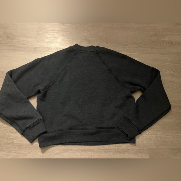 Re/Done Cropped “Shrunken”  Floral Embroidered Crewneck Sweatshirt - Picture 8 of 9